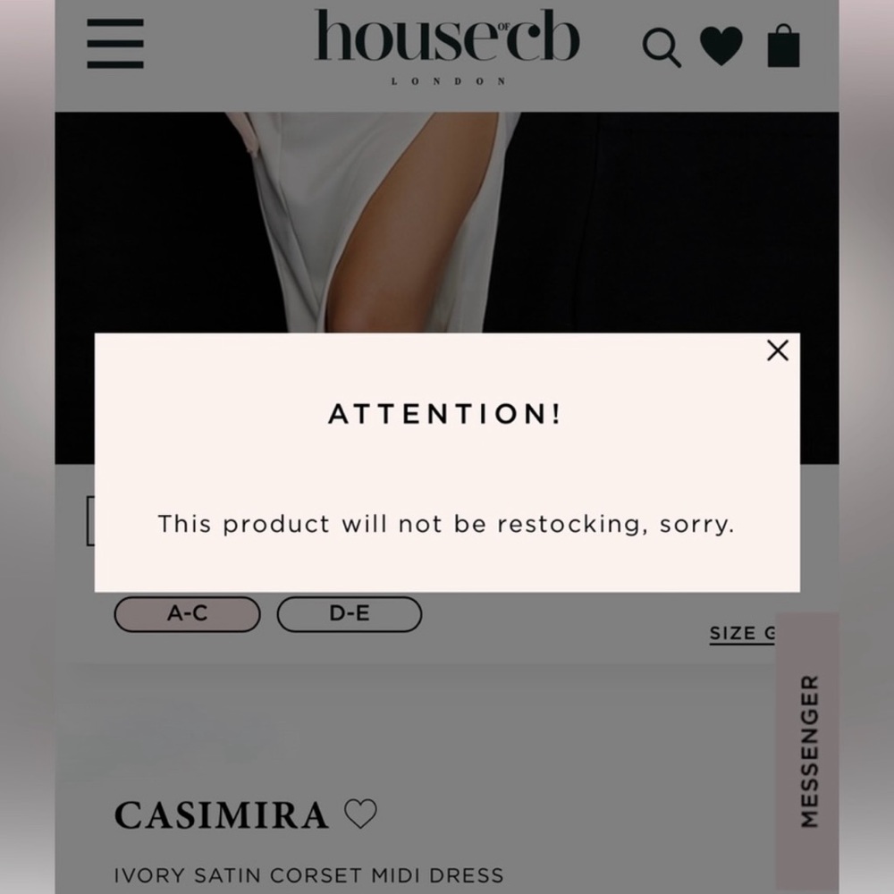 House of CB Casimira dress (SOLD OUT EVERYWHERE) SIZE SMALL - Comes with gloves! - Picture 2 of 5
